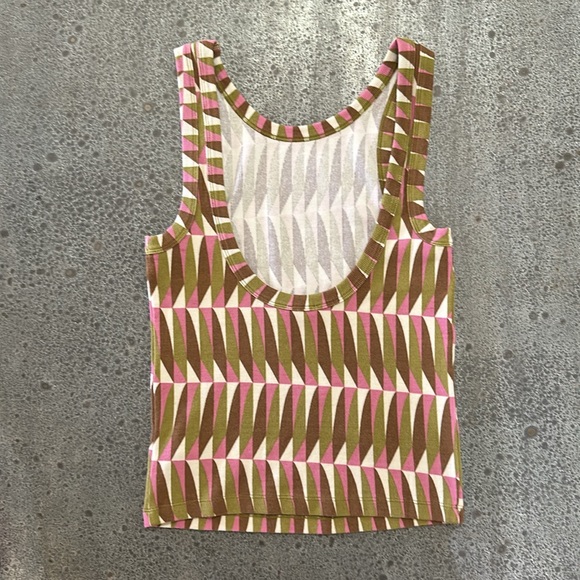 Splendid x Mary Lawless Lee Printed Scoop Back Rib Tank Size M - Picture 2 of 14